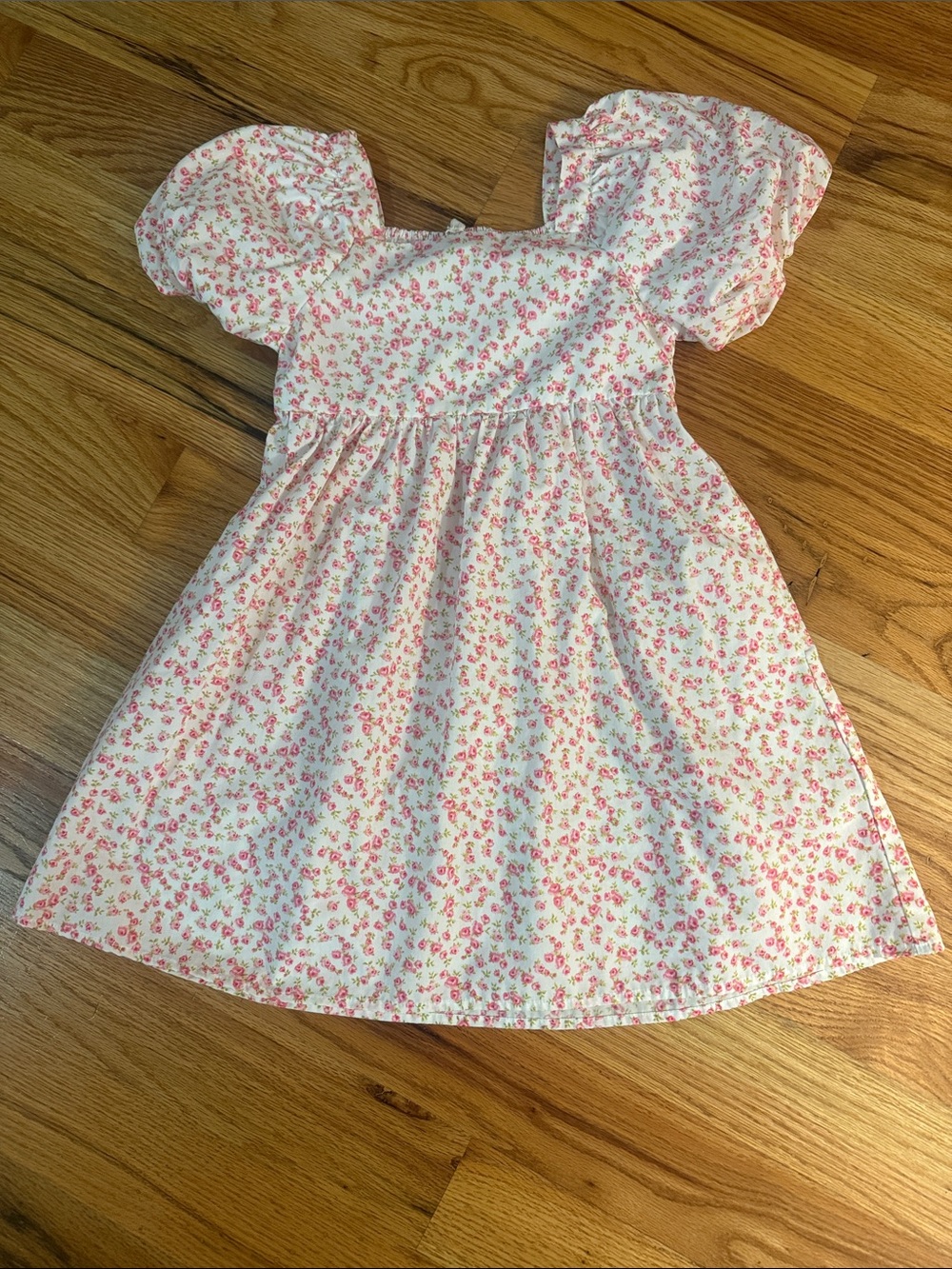 Copper Key Pink Floral Puff-Sleeve Dress